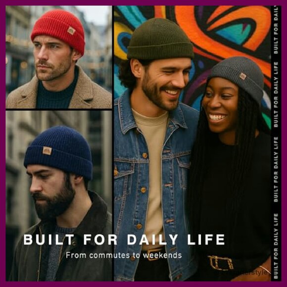 Merino Wool Fisherman Beanie Soft Warm Unisex Classic Trawler Cap Winter main image 8